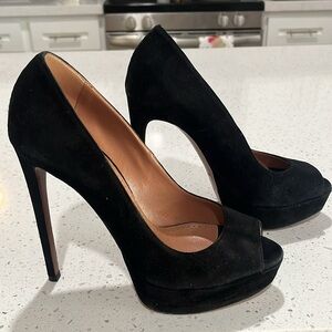 Alaia black suede heels size 37 gorgeous heels